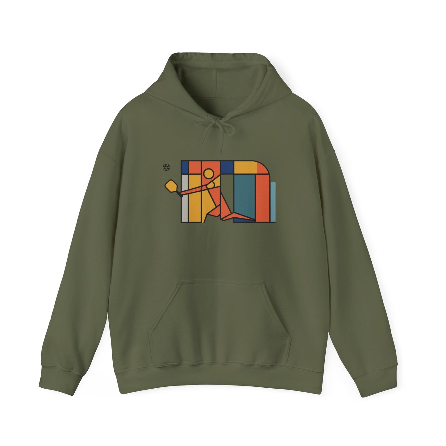 Unisex Heavy Blend™ Surrealist Pickleball Hooded Sweatshirt