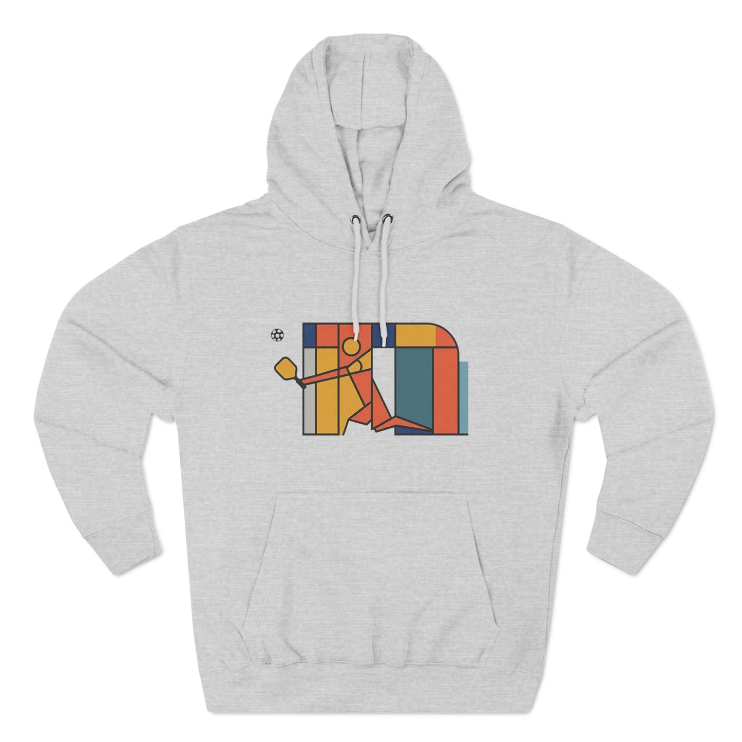 Surrealist Pickleball Three-Panel Fleece Hoodie