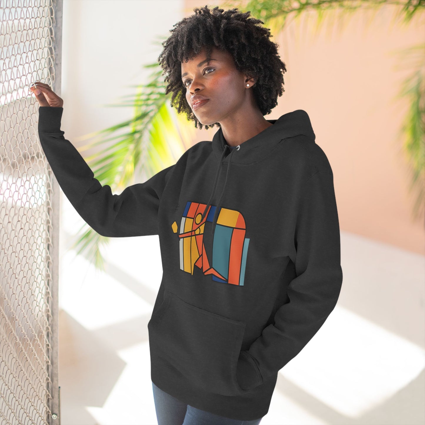 Surrealist Pickleball Three-Panel Fleece Hoodie