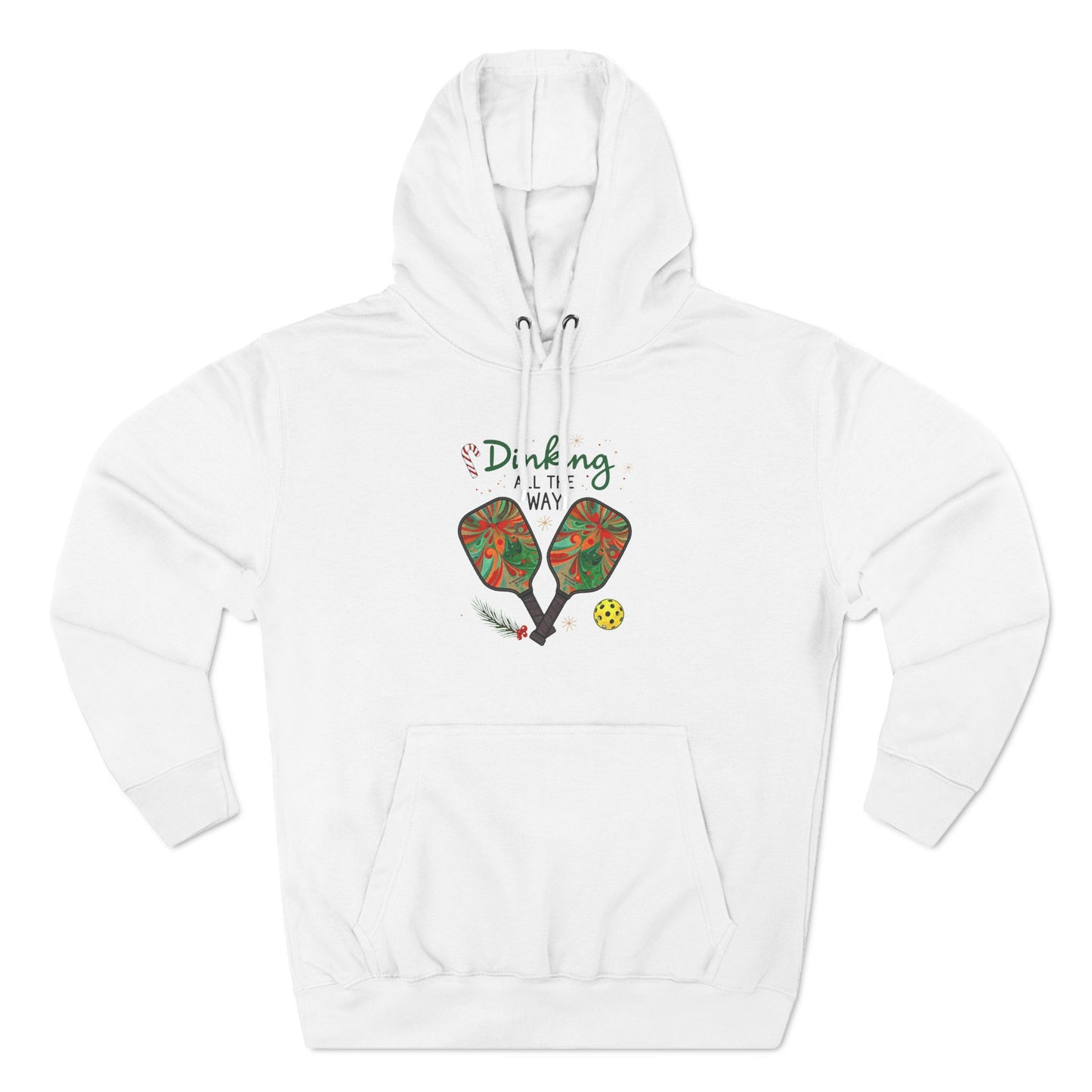 Dinking All the Way Three-Panel Holiday Fleece Hoodie