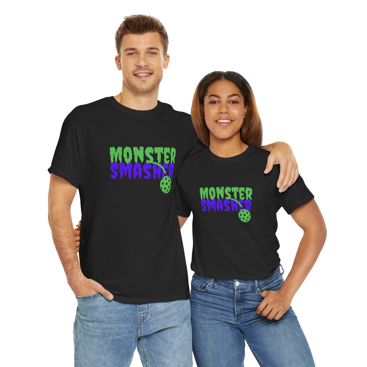 Monster Smasher Unisex Pickleball T-Shirt - Luxury Cotton