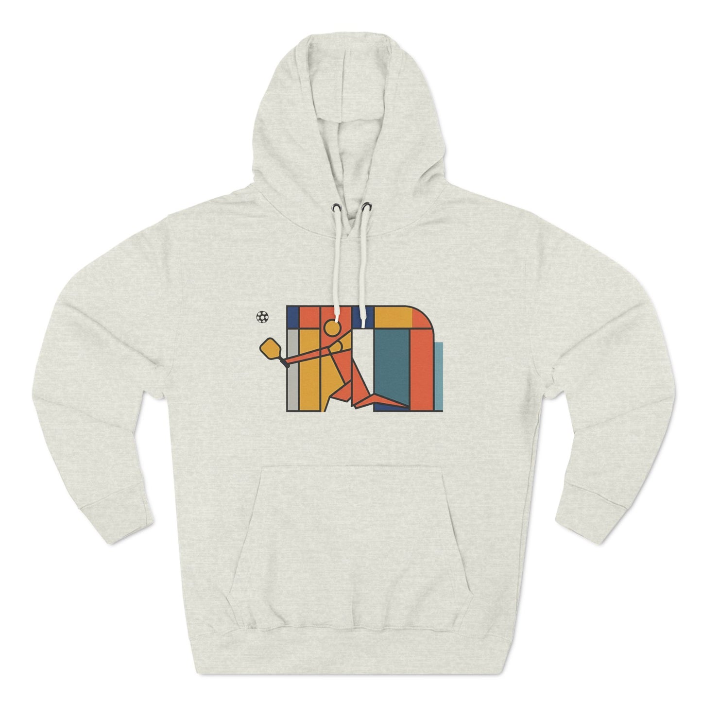 Surrealist Pickleball Three-Panel Fleece Hoodie