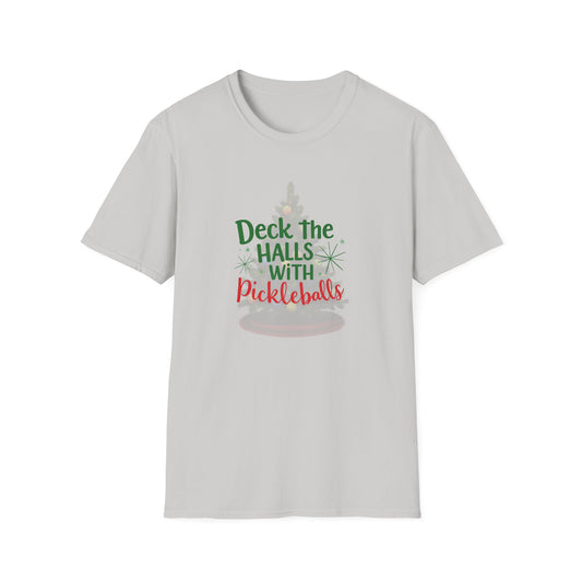 Deck the Halls with Pickleballs Holiday T-Shirt