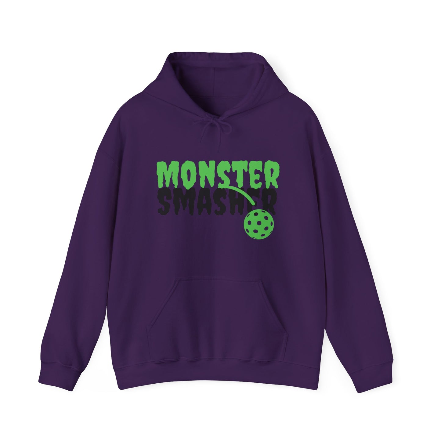 Monster Smasher Pickleball Hoodie - Unisex Halloween Pickleball Sweatshirt for Men or Women