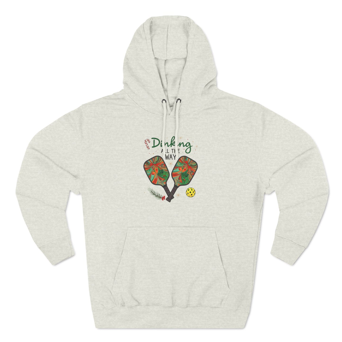 Dinking All the Way Three-Panel Holiday Fleece Hoodie