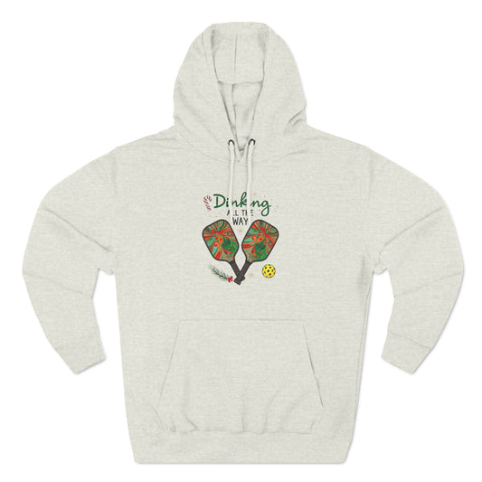 Dinking All the Way Three-Panel Holiday Fleece Hoodie