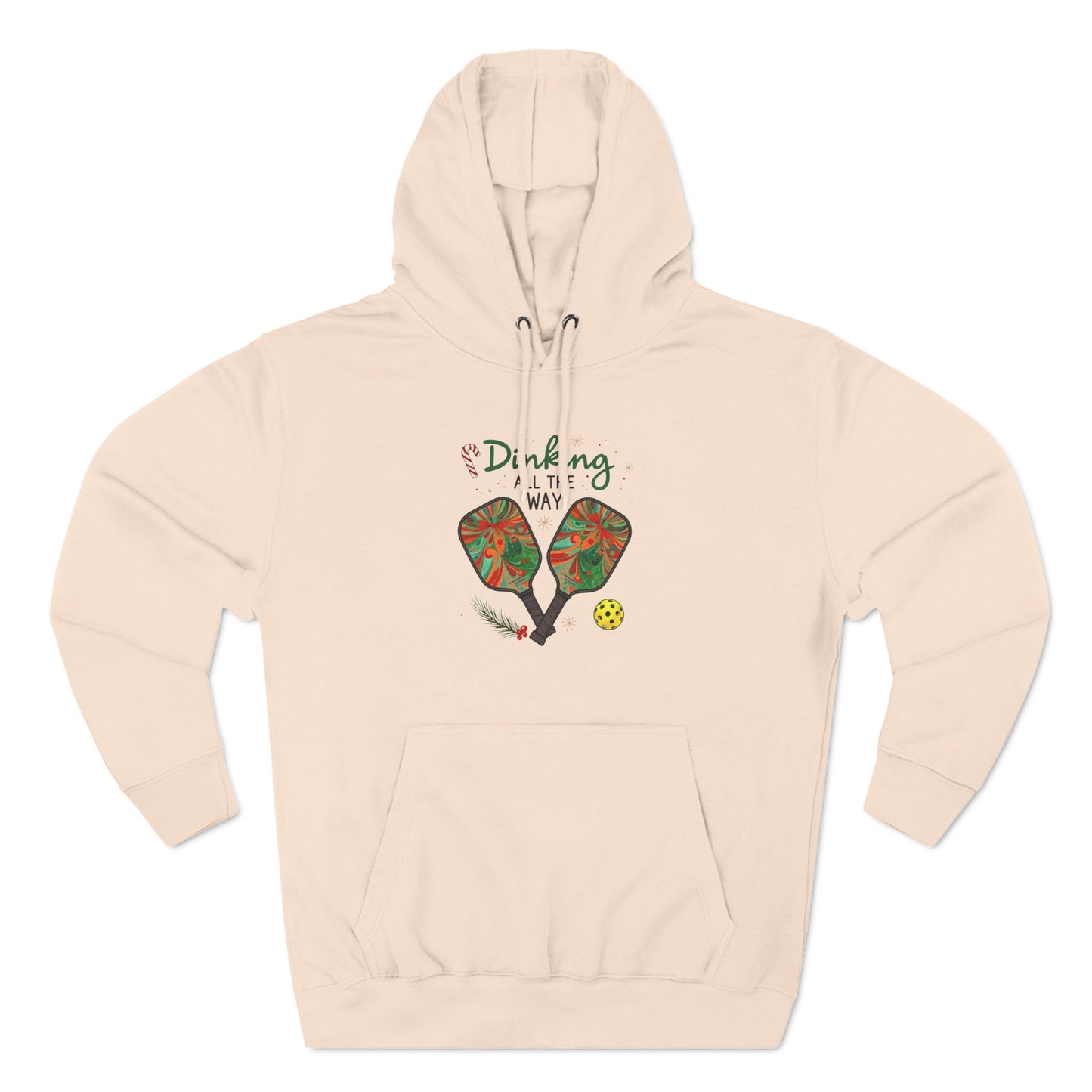 Dinking All the Way Three-Panel Holiday Fleece Hoodie