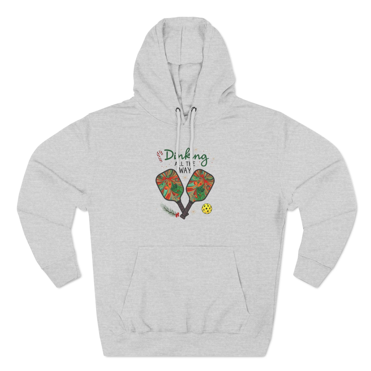 Dinking All the Way Three-Panel Holiday Fleece Hoodie