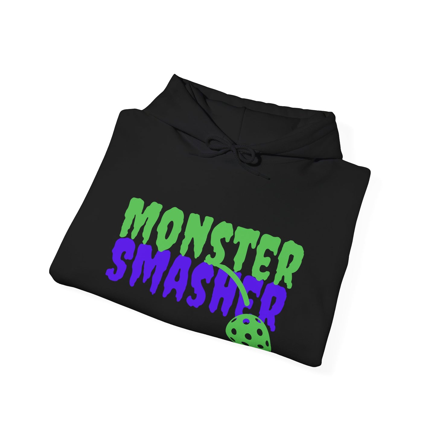 Monster Smasher Pickleball Hoodie - Unisex Halloween Pickleball Sweatshirt for Men or Women