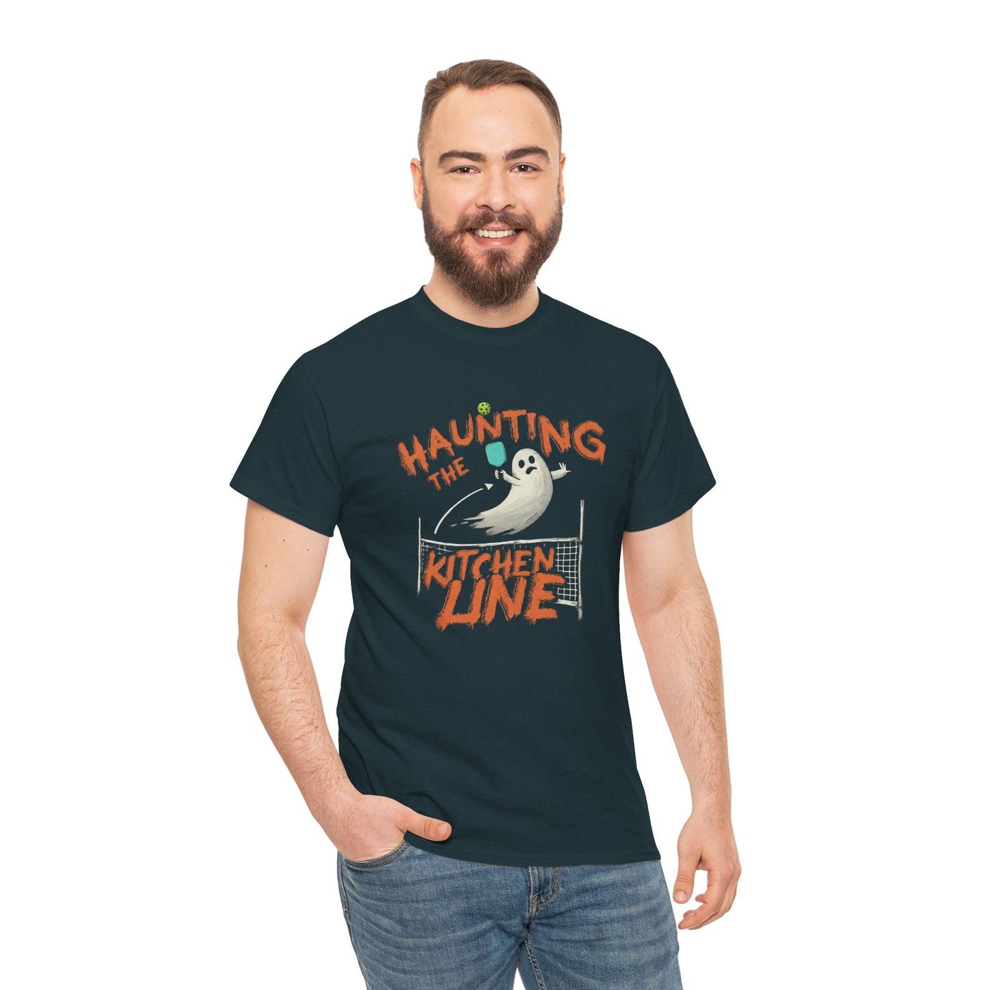 Haunting The Kitchen Line - Halloween Pickleball T-Shirt - Unisex - Luxury Cotton