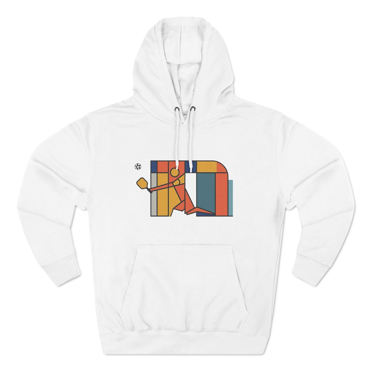 Surrealist Pickleball Three-Panel Fleece Hoodie