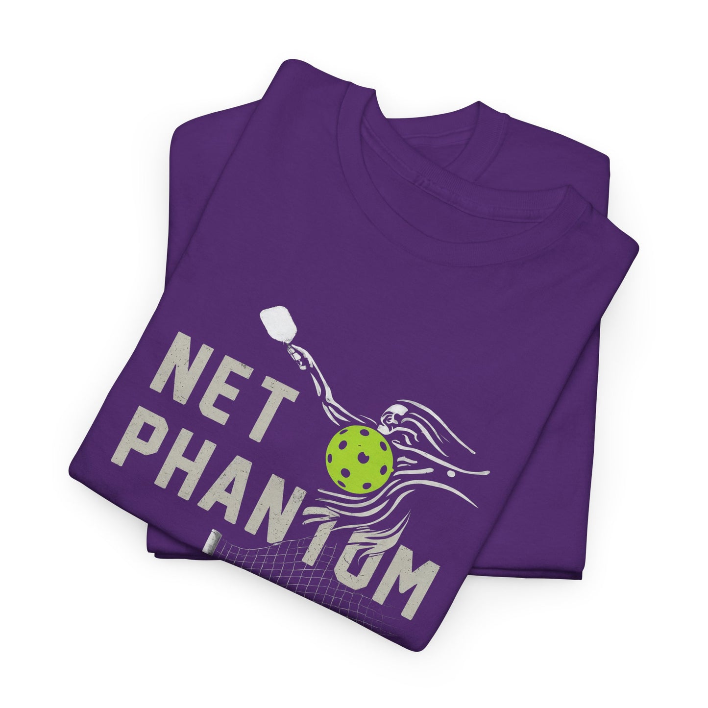 Net Phantom - Halloween Pickleball T-Shirt - Unisex - Luxury Cotton