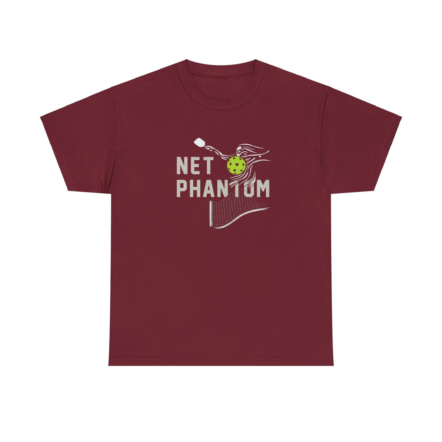 Net Phantom - Halloween Pickleball T-Shirt - Unisex - Luxury Cotton