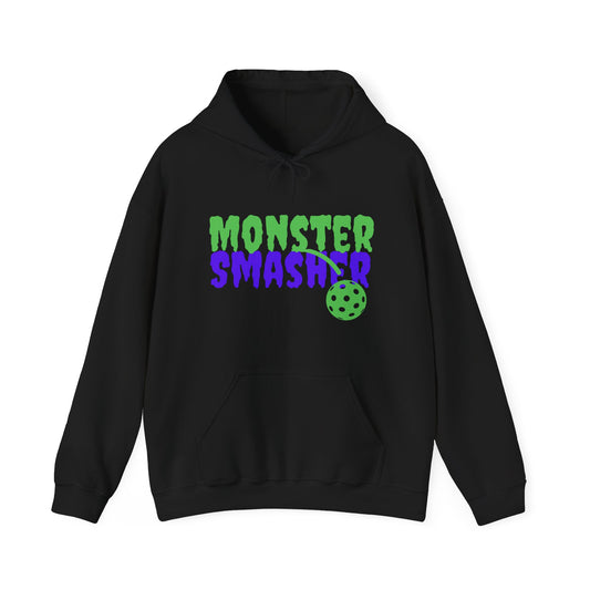 Monster Smasher Pickleball Hoodie - Unisex Halloween Pickleball Sweatshirt for Men or Women