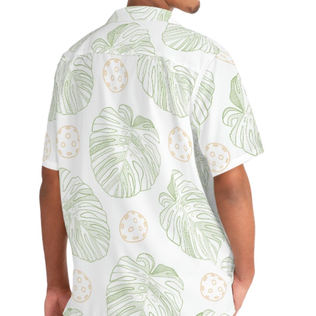 Men's Fig Leaf & Pickleball Hawaiian Shirt