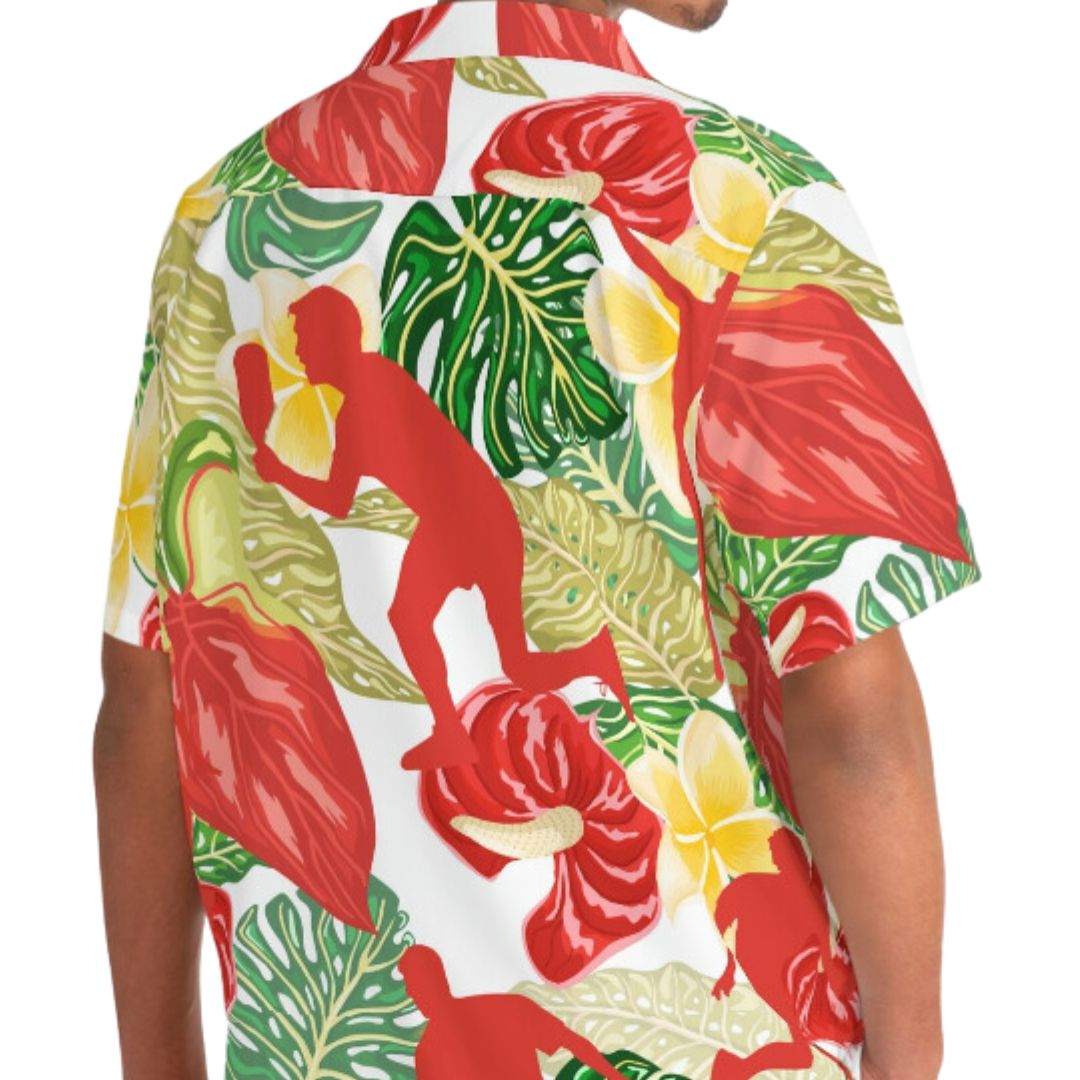 Men's Pickleball Silhouette Hawaiian Shirt