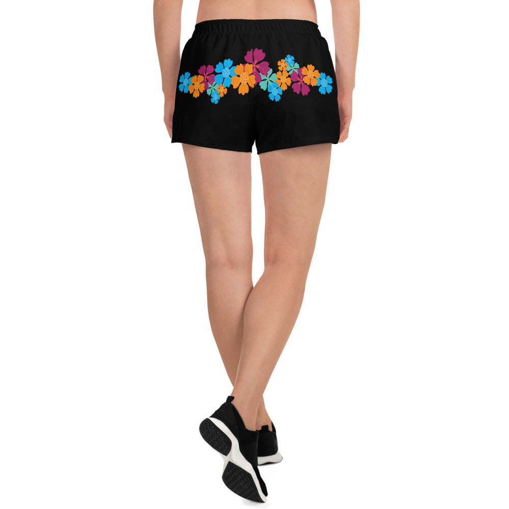 Women's Pickleball Flower Power Sports Shorts – Unique Pickleball Gifts