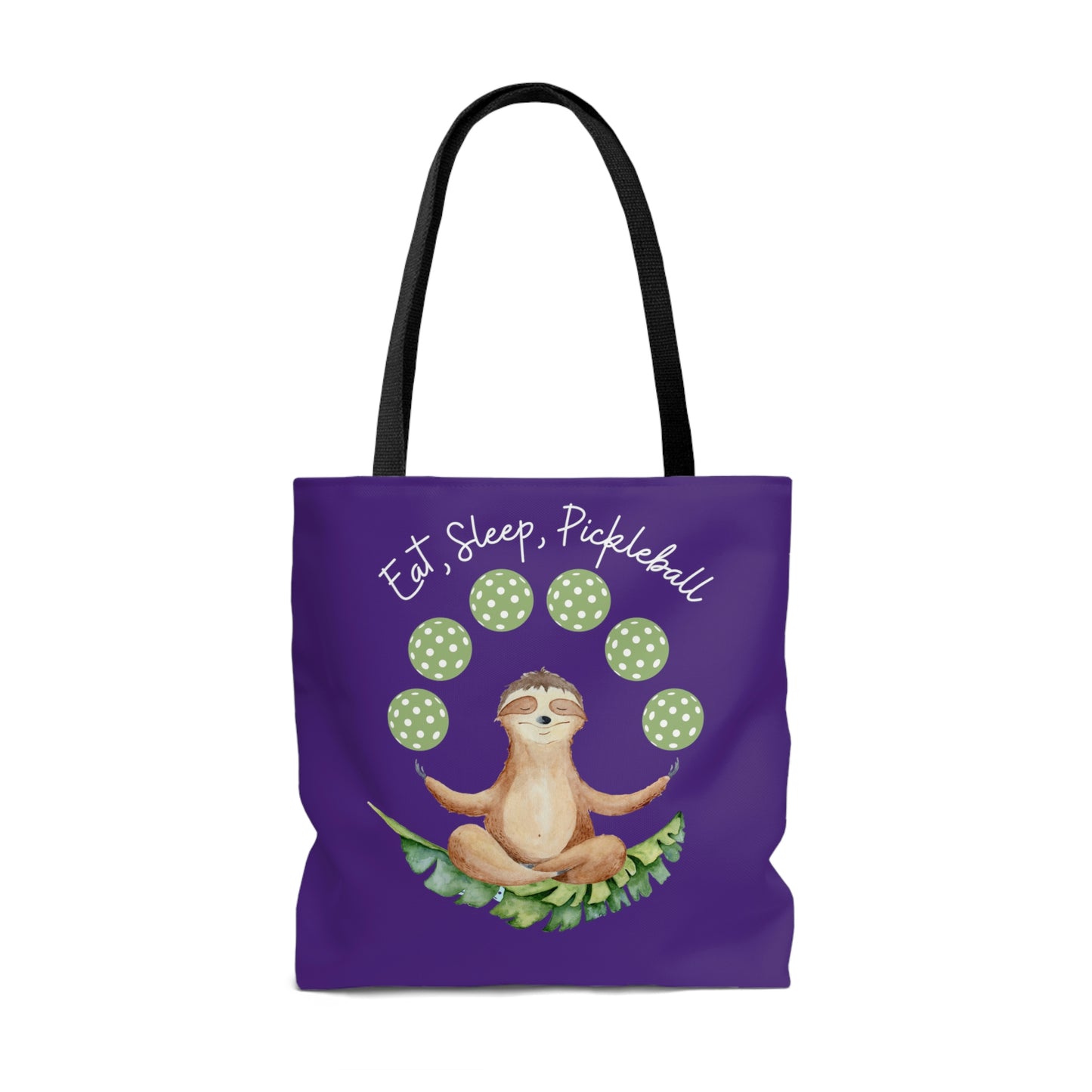 Eat, Sleep, Pickleball Sloth Tote | Funny Pickleball Gift