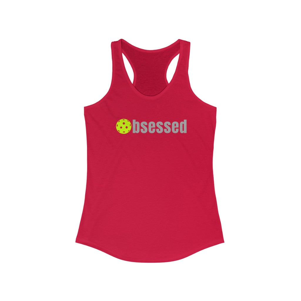 Women's Pickleball Racerback Tank Top - Pickleball Obsessed Tank