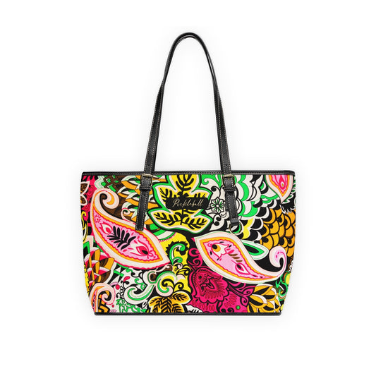 Bright Paisley Shoulder Bag with Pickleball