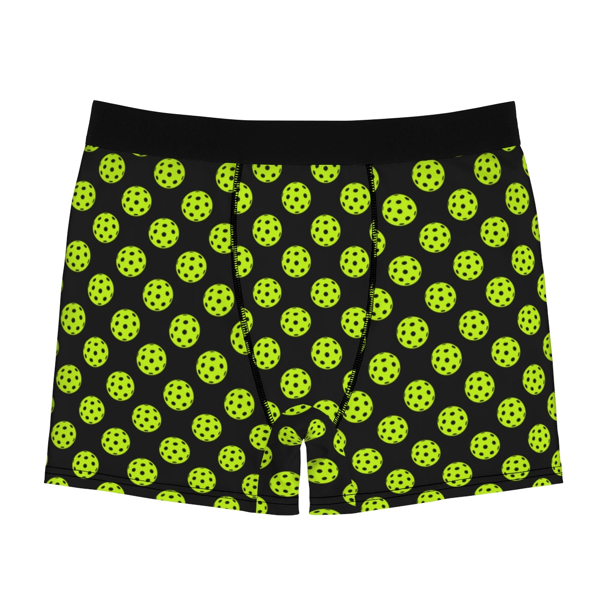 Pickleball Men's Boxer Briefs - Pickleball Gift - Neon Yellow Pickleball Pattern