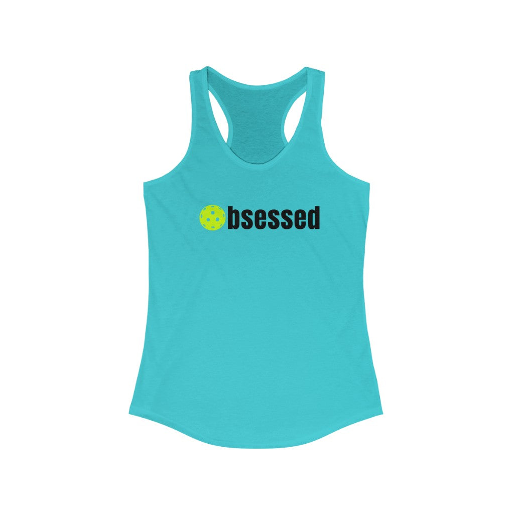 Women's Pickleball Racerback Tank Top - Pickleball Obsessed Tank