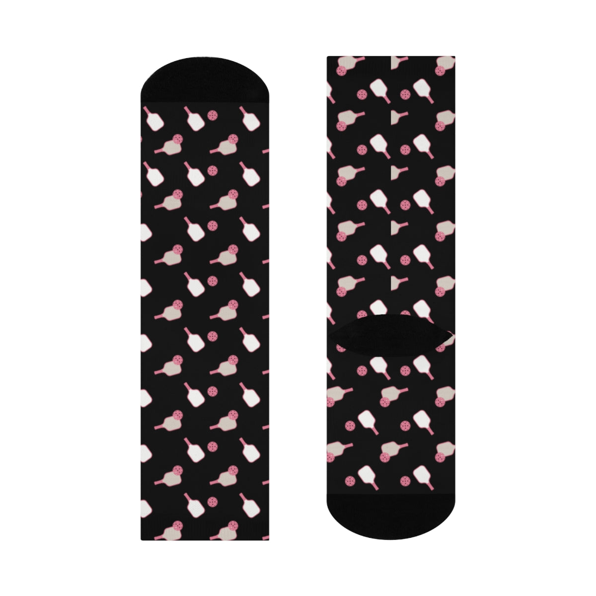 Unisex Pickleball Crew Socks - Pickleballs & Paddles