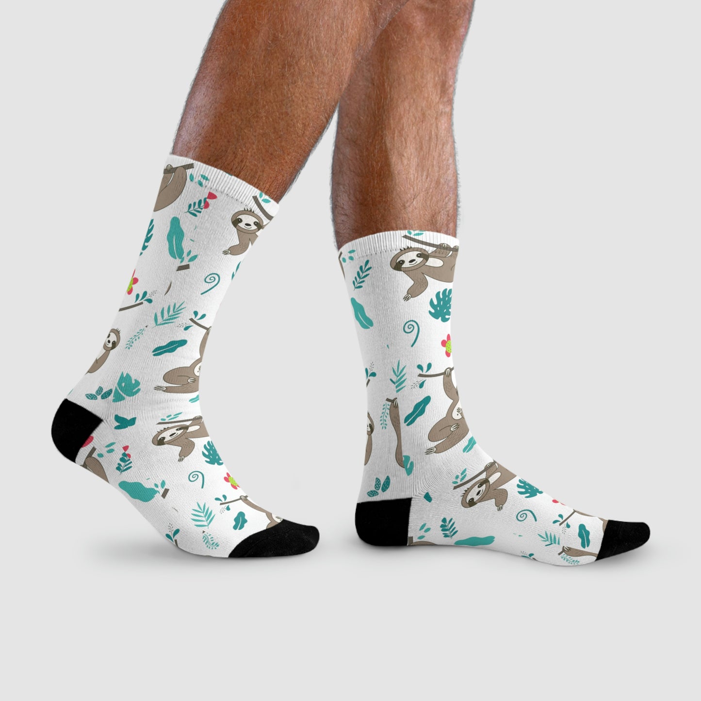 Unisex Funny Sloth Pickleball Crew Socks