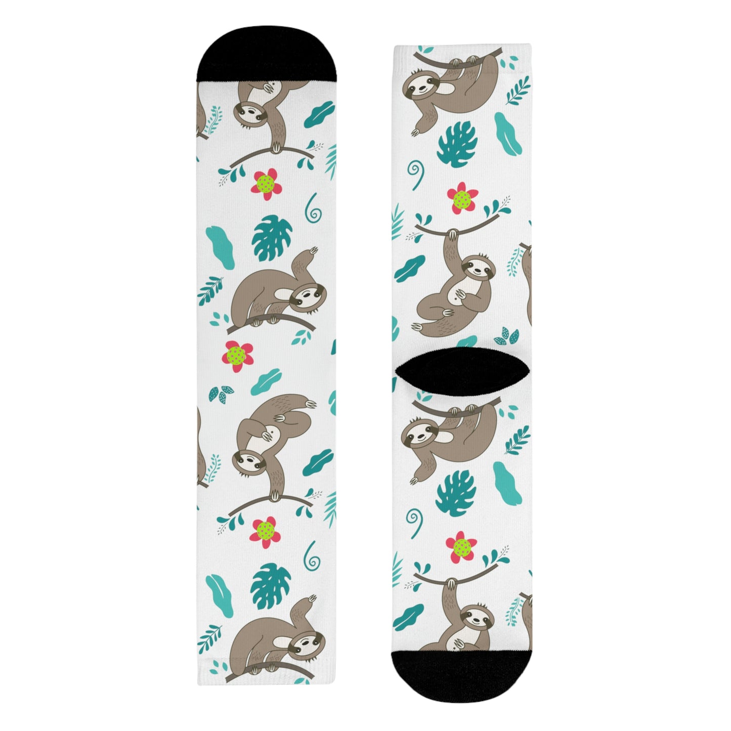 Unisex Funny Sloth Pickleball Crew Socks