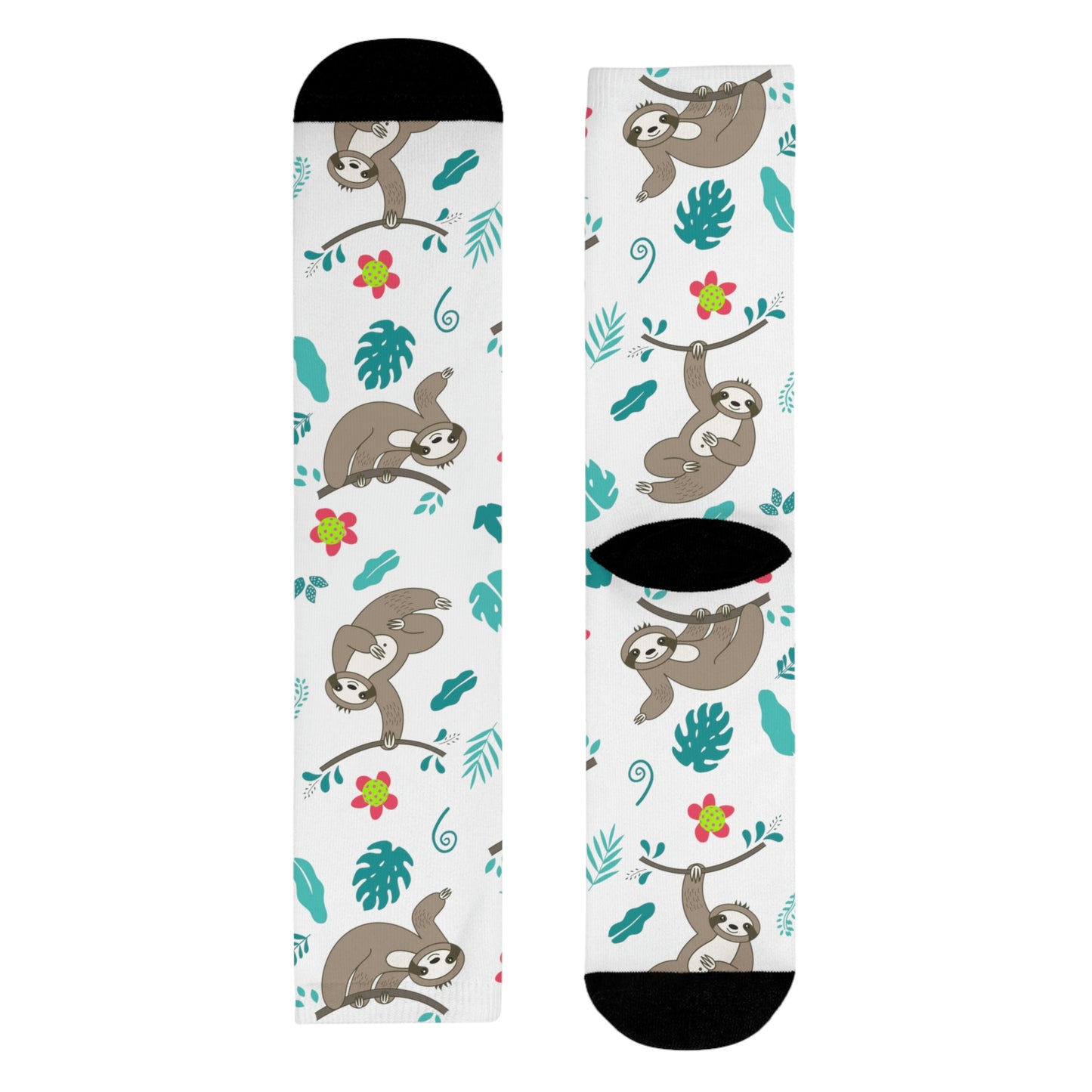 Unisex Funny Sloth Pickleball Crew Socks