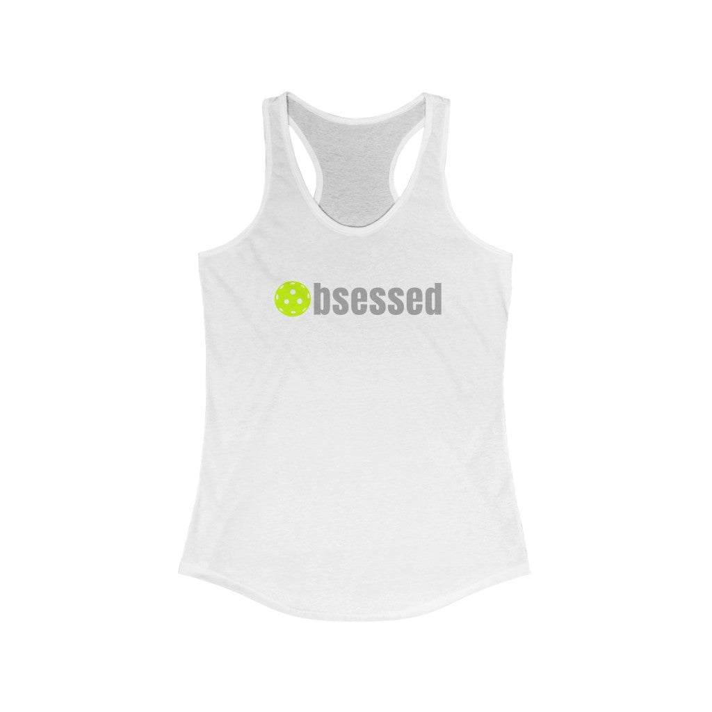 Women's Pickleball Racerback Tank Top - Pickleball Obsessed Tank