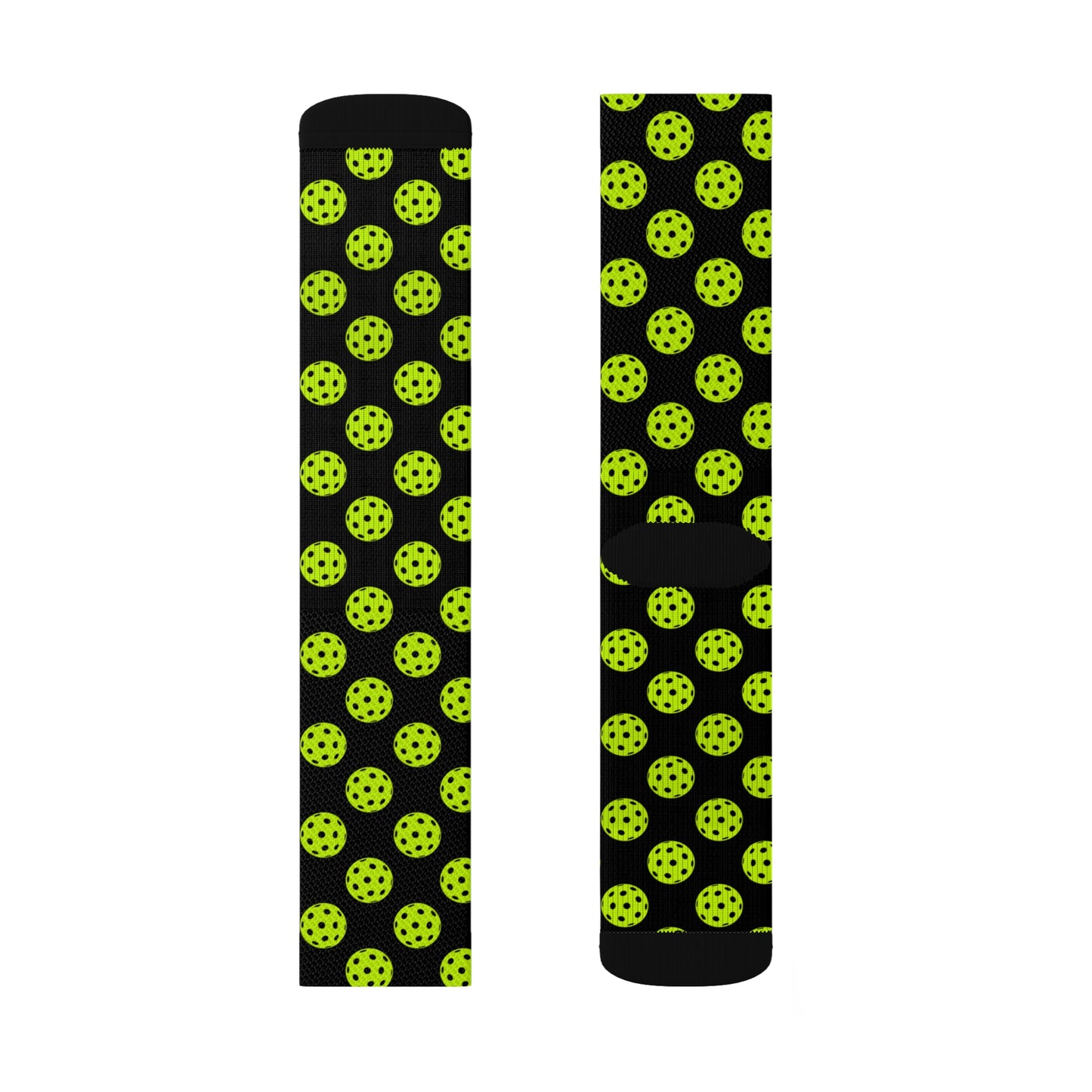 Pickleball Unisex Socks - Pickleball Clothing - Neon Yellow Pickleball Pattern