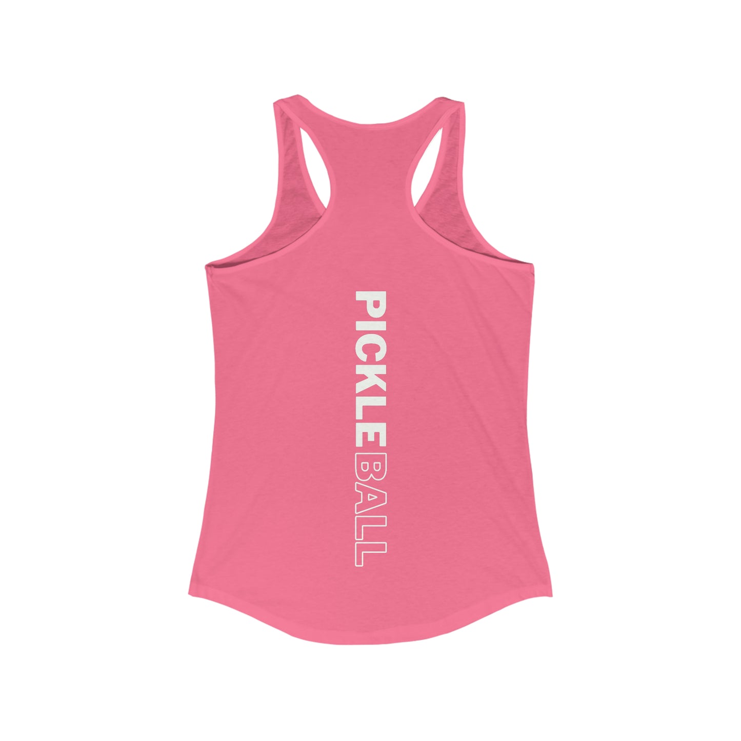 Women's Racerback Pickleball Tank Top - Back Side Printed