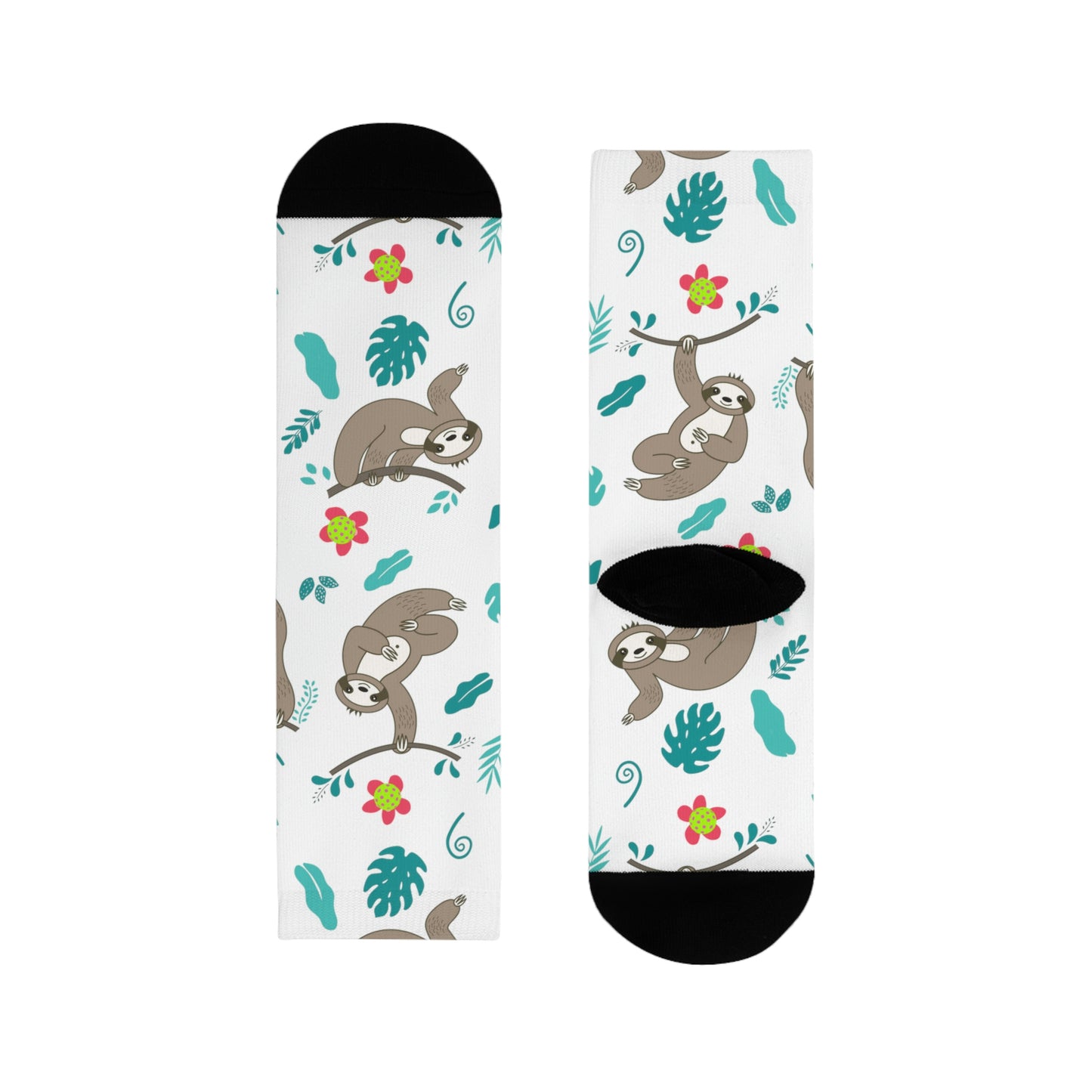 Unisex Funny Sloth Pickleball Crew Socks