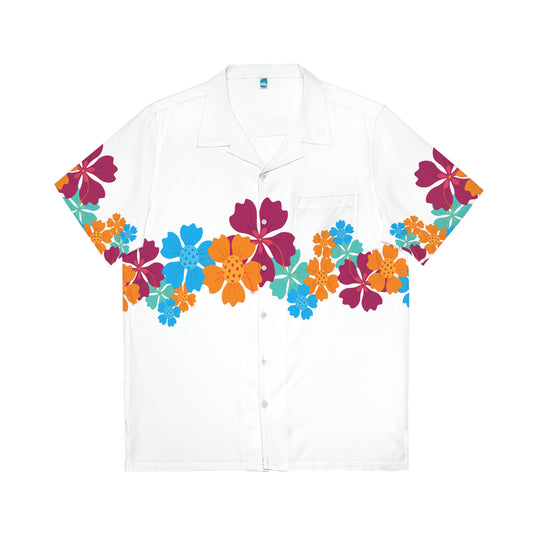 Men's Pickleball Flower Power Hawaiian Shirt