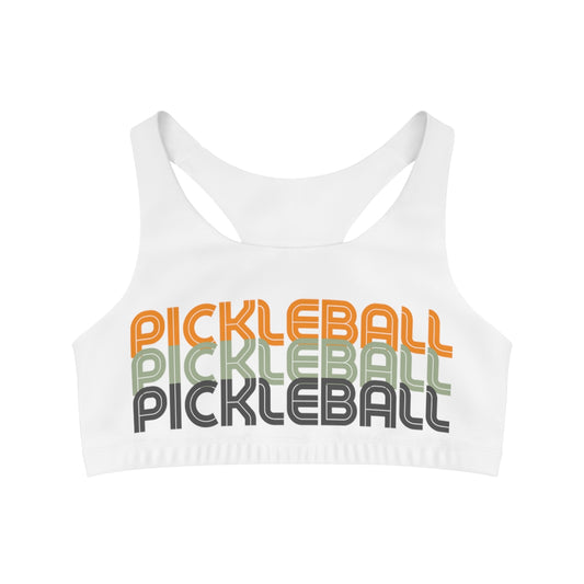 Pickleball Sports Bra - Women's Pickleball Sportswear - Retro Pickleball