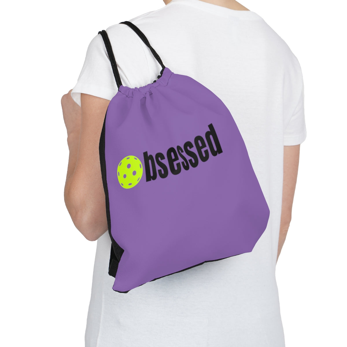 Pickleball Purple Drawstring Bag - Pickleball Obsessed