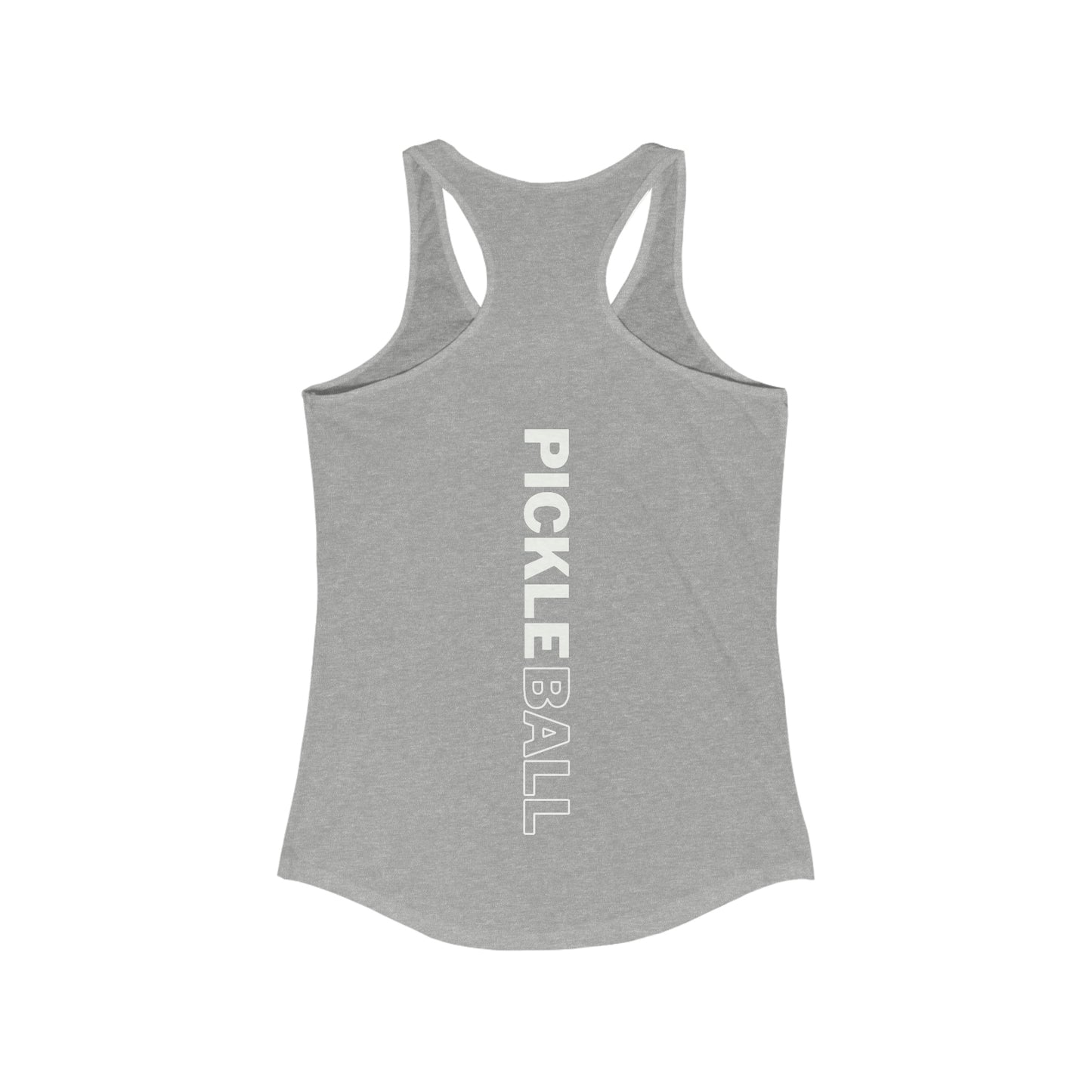 Women's Racerback Pickleball Tank Top - Back Side Printed