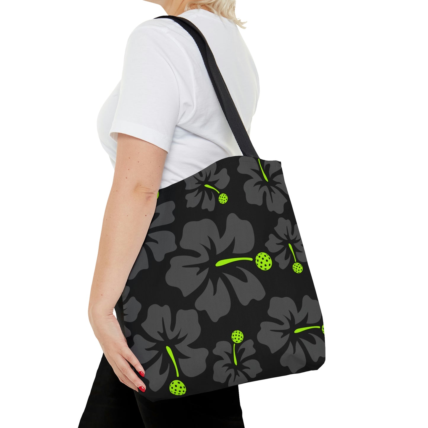 Hibiscus and Pickleball Tote