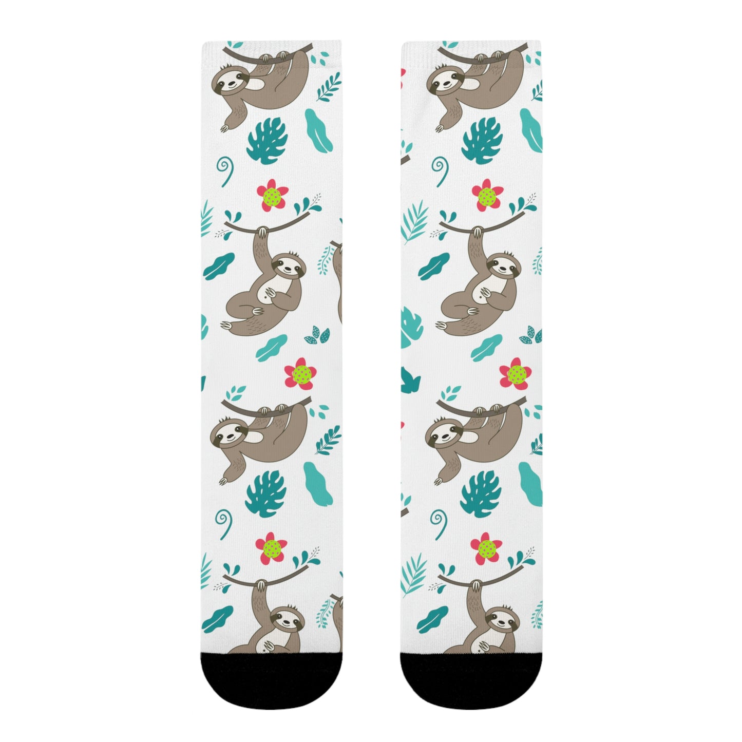 Unisex Funny Sloth Pickleball Crew Socks