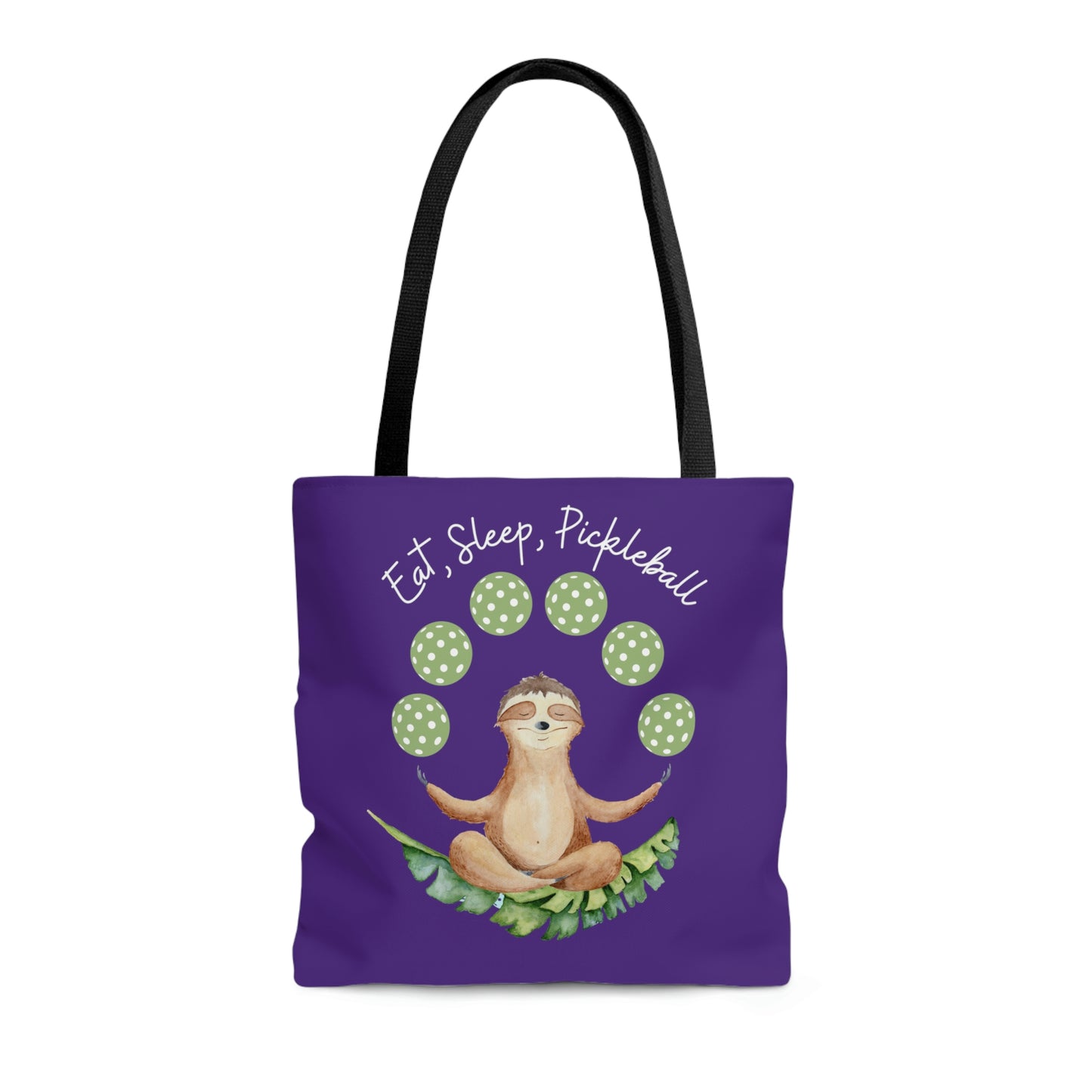 Eat, Sleep, Pickleball Sloth Tote | Funny Pickleball Gift