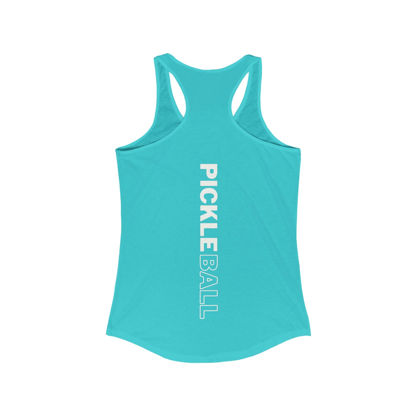 Women's Racerback Pickleball Tank Top - Back Side Printed