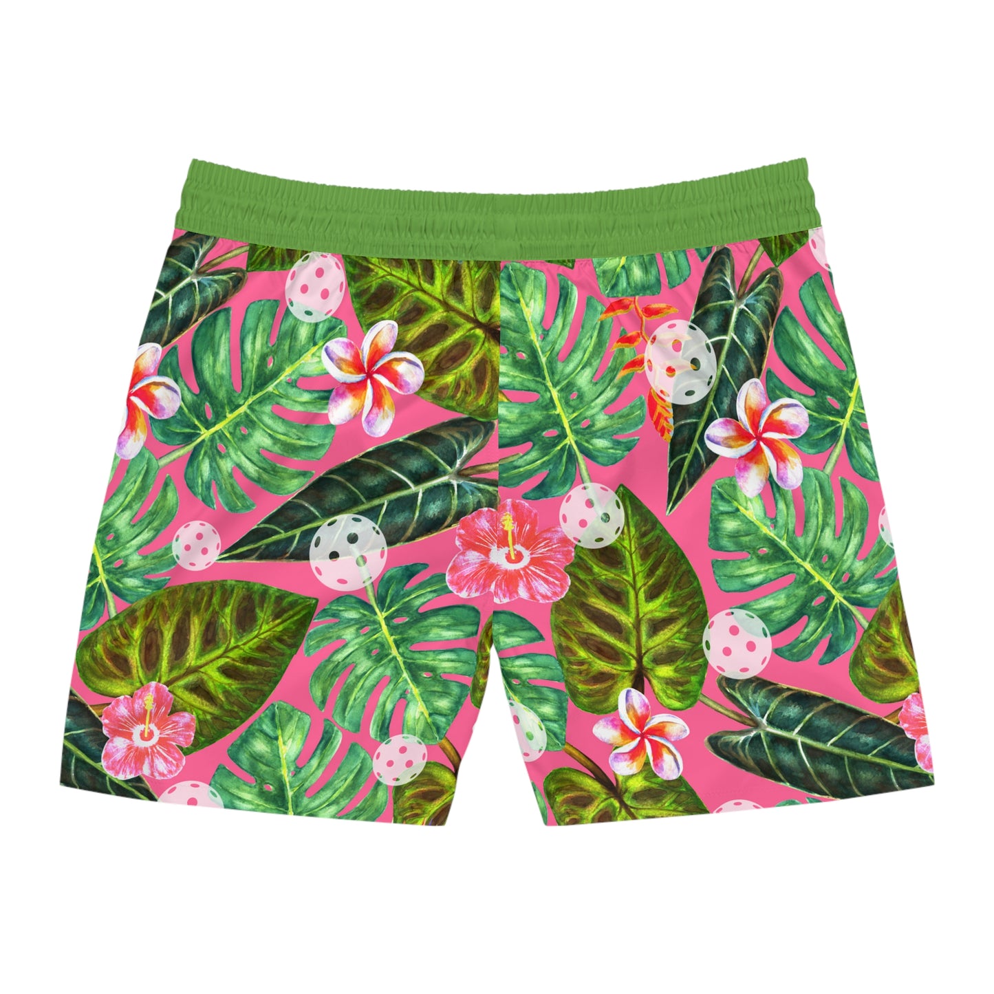 Men's Mid-Length Aloha Hawaiian Pickleball Swimsuit