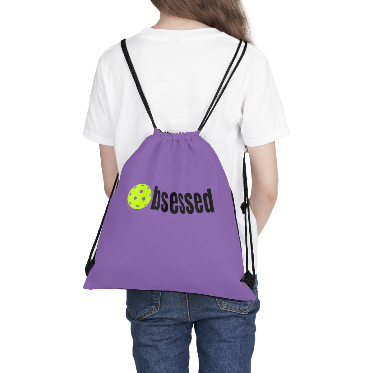 Pickleball Purple Drawstring Bag - Pickleball Obsessed