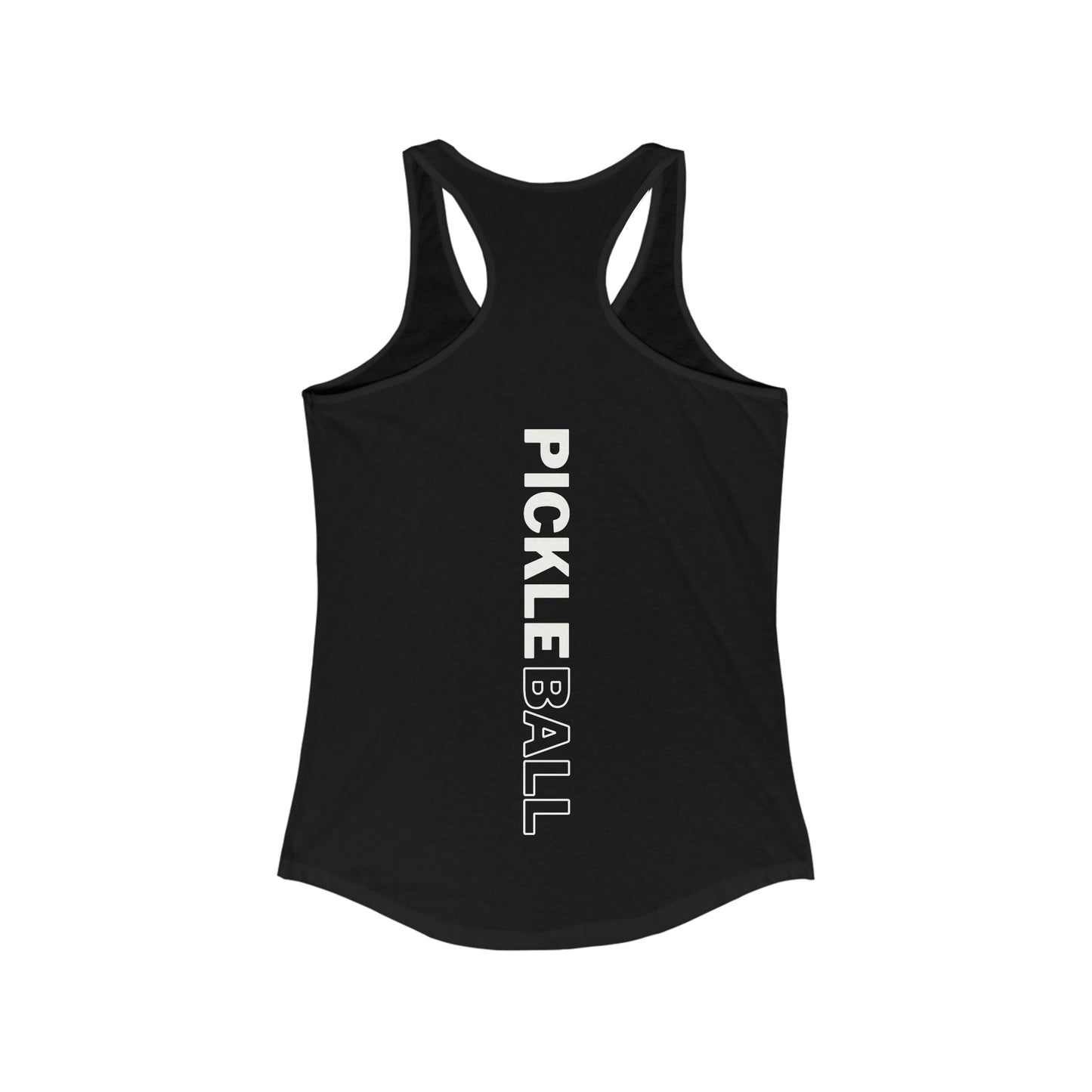 Women's Racerback Pickleball Tank Top - Back Side Printed