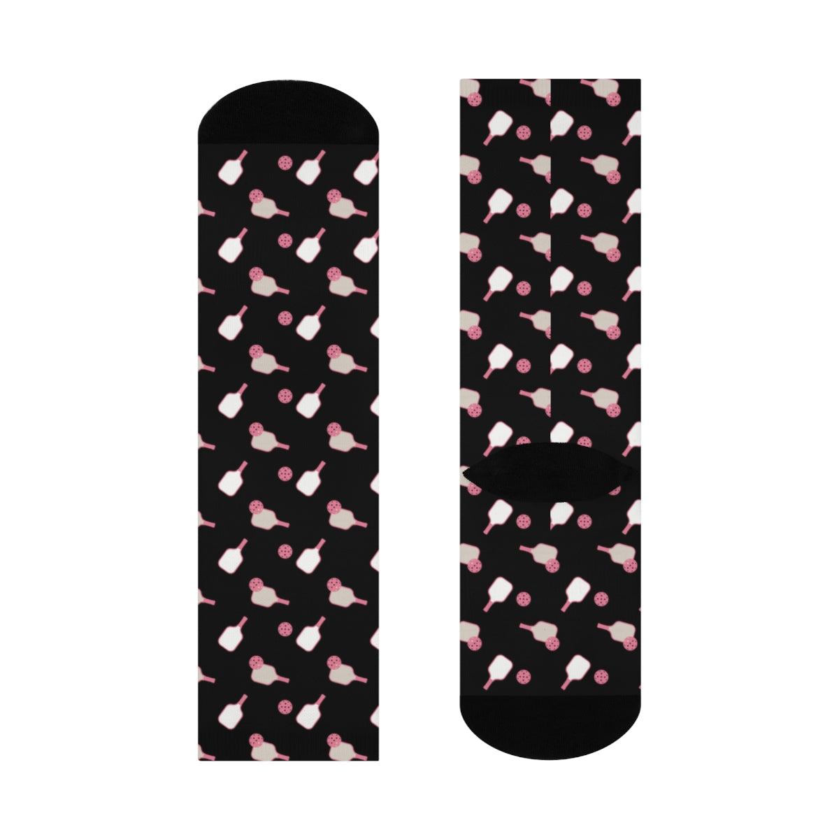 Unisex Pickleball Crew Socks - Pickleballs & Paddles