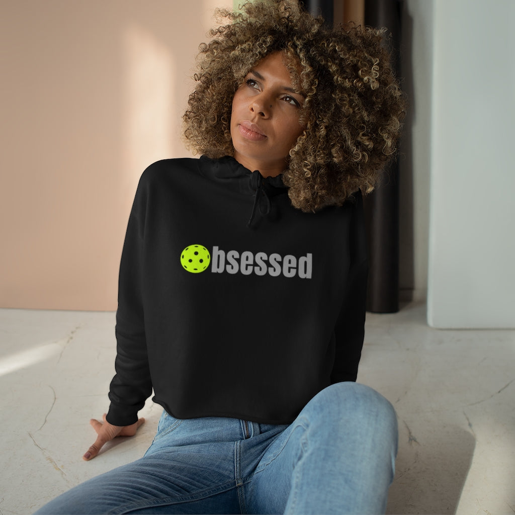 Women's Pickleball Crop Hoodie - Pickleball Obsessed