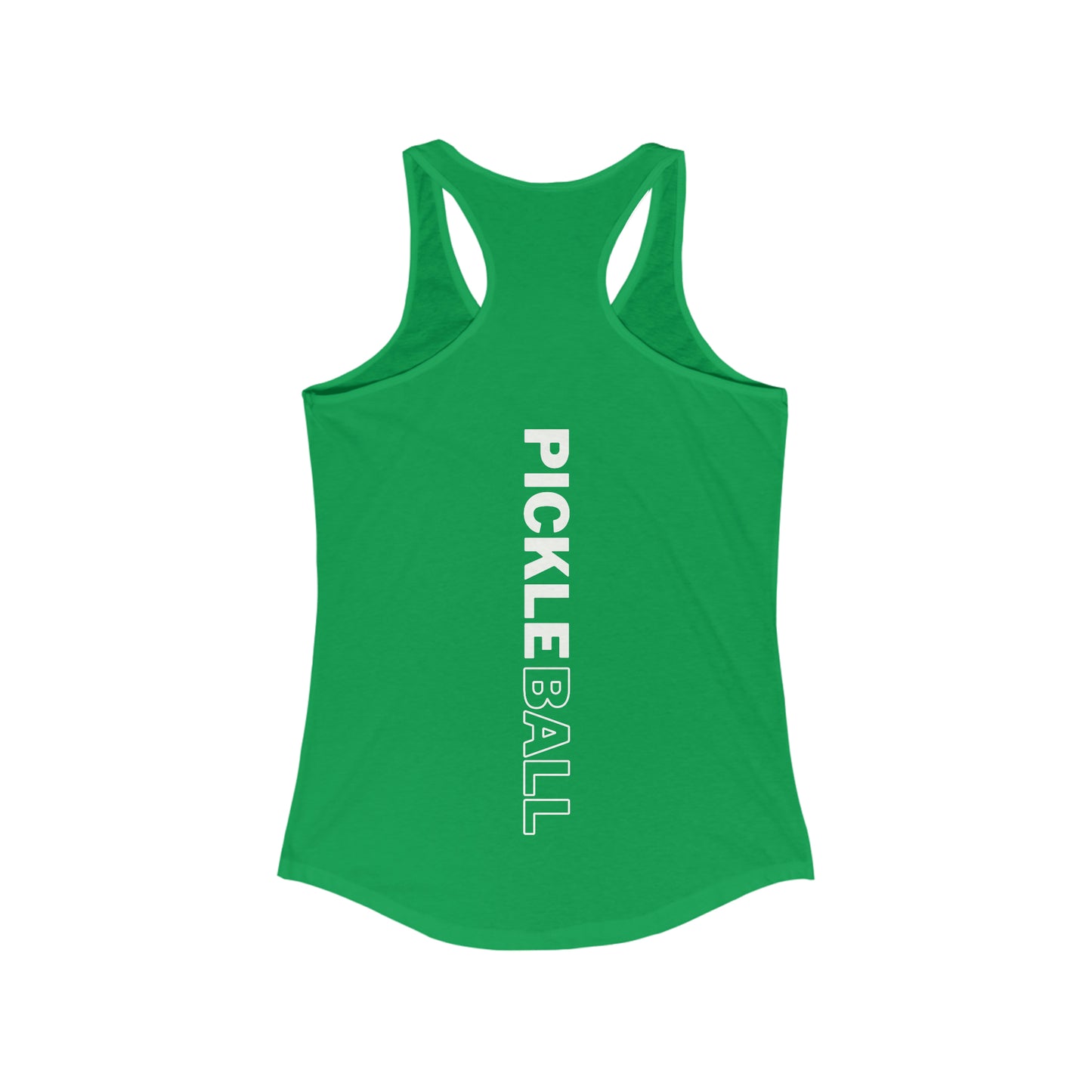 Women's Racerback Pickleball Tank Top - Back Side Printed